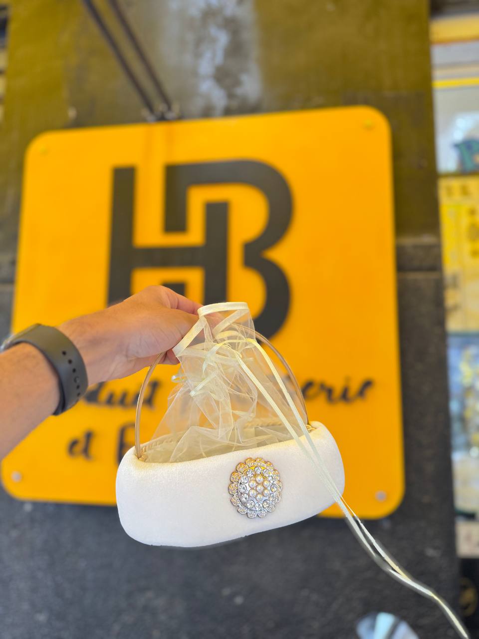 BOITE 4 PCS EN VELOURS BLANC